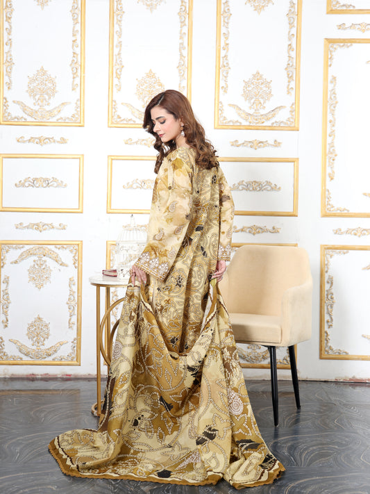 Printed Lawn 3-Piece stitched – Golden Glow