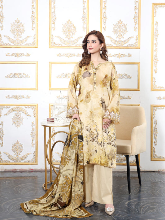 Printed Lawn 3-Piece stitched – Golden Glow