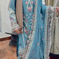 Azure Blossom – 3PC Luxury Embroidered Lawn Suit