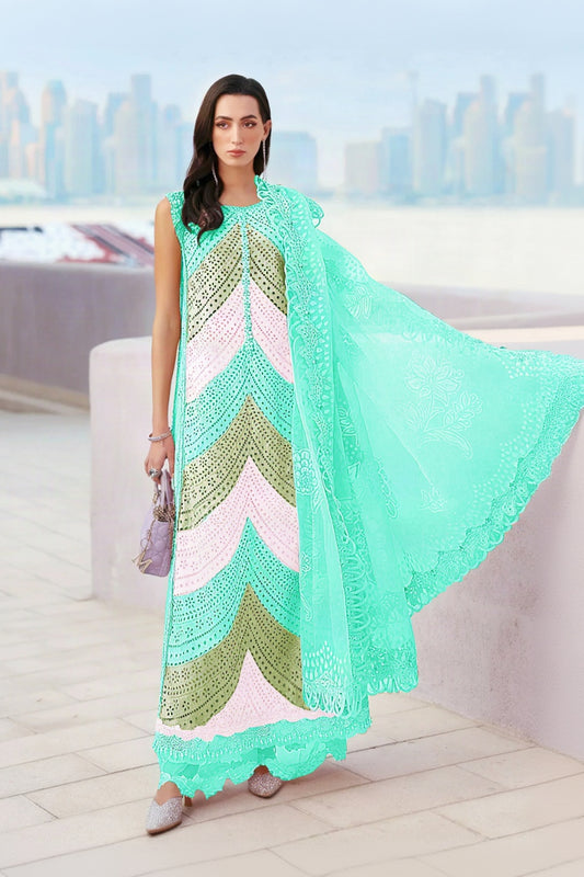 Preetam-3Pc Unstitched Embroidered Lawn