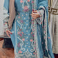 Azure Blossom – 3PC Luxury Embroidered Lawn Suit