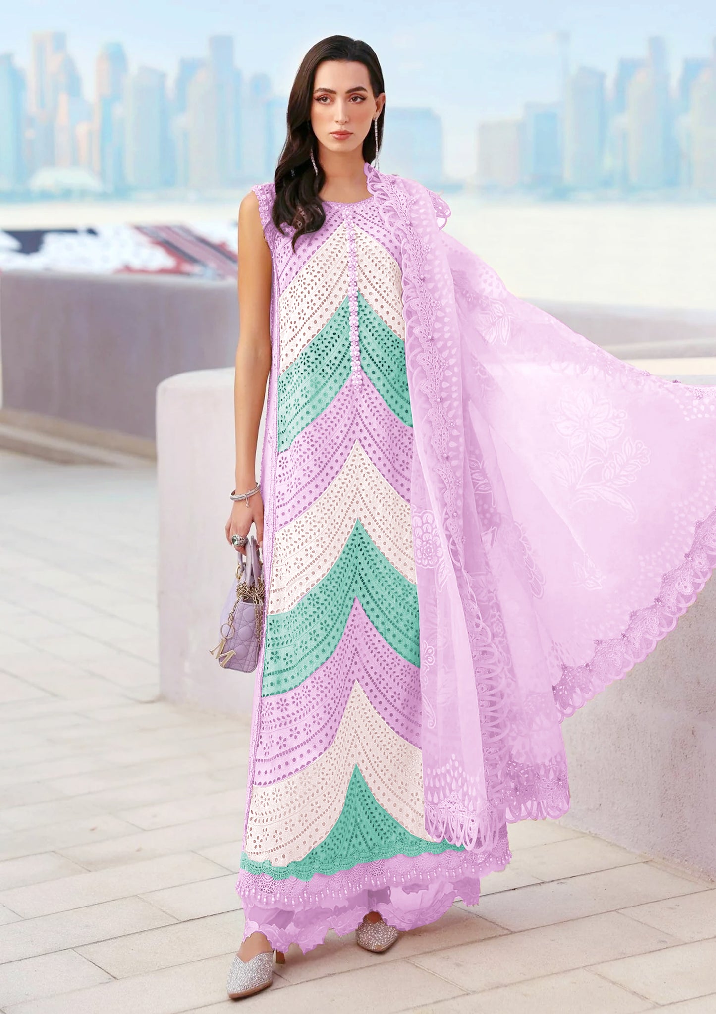 Preetam-3Pc Unstitched Embroidered Lawn