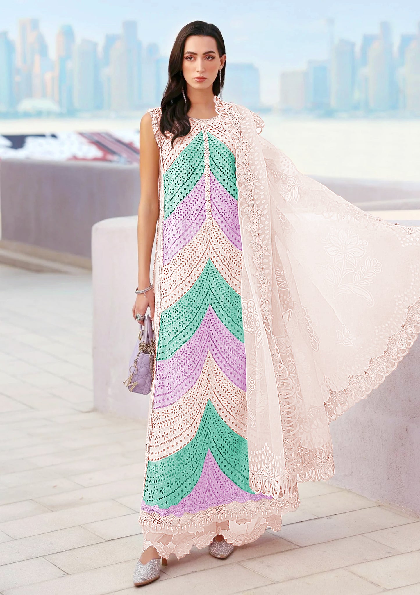Preetam-3Pc Unstitched Embroidered Lawn