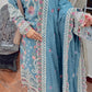 Azure Blossom – 3PC Luxury Embroidered Lawn Suit